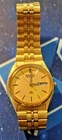 Vintage Men`s Seiko SQ Quartz Gold-Tone Wristwatch, Working