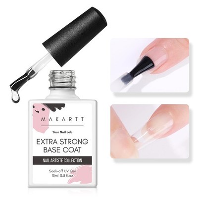 Makartt Base Coat Nail Polish 15ml   Extra 0.5 Fl Oz (Pack of 1), Clear 