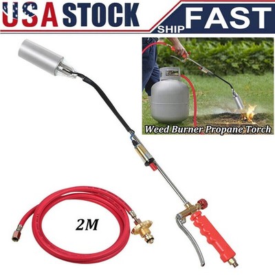 Propane Weed Torch Burner Ice Melter Push Button Igniter With 79'' Hose Portable