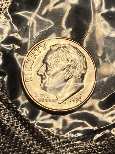 1996-W Roosevelt Dime in OGP Cellophane Brilliant Uncirculated FREE SHIPPING