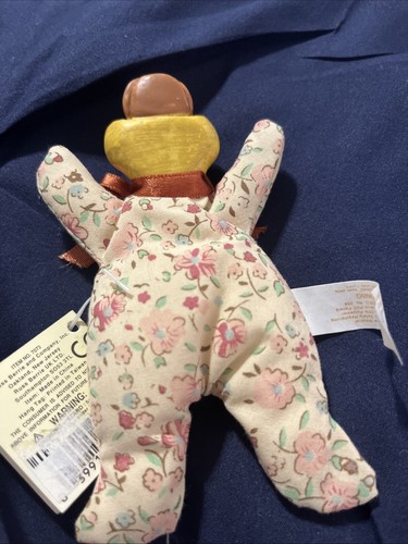 Russ Teeny Beenies Ente 4 Zoll Stofftier Keramik Kopf Stoffkörper Blumen Kleidung - Bild 3 von 4