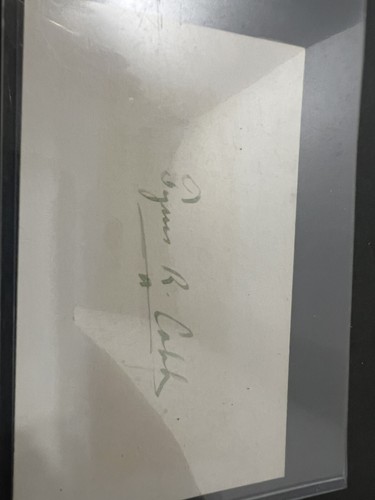 Ty Cobb Signed Autograph Index Card From A Personal Collection Of 60 + Years - Picture 11 of 15
