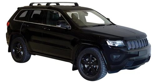 2xBLACK Cross bar / Roof rack for Jeep Grand Cherokee SRT & blackhawk Jet - Picture 3 of 6