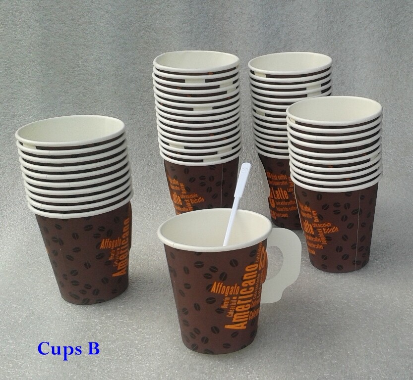 Tioncy 600 Pack Disposable Tea Cups With Handles - 6 Oz Paper Espresso Cups For Coffee, Cocktail, Tea, Juice, Parties & Events