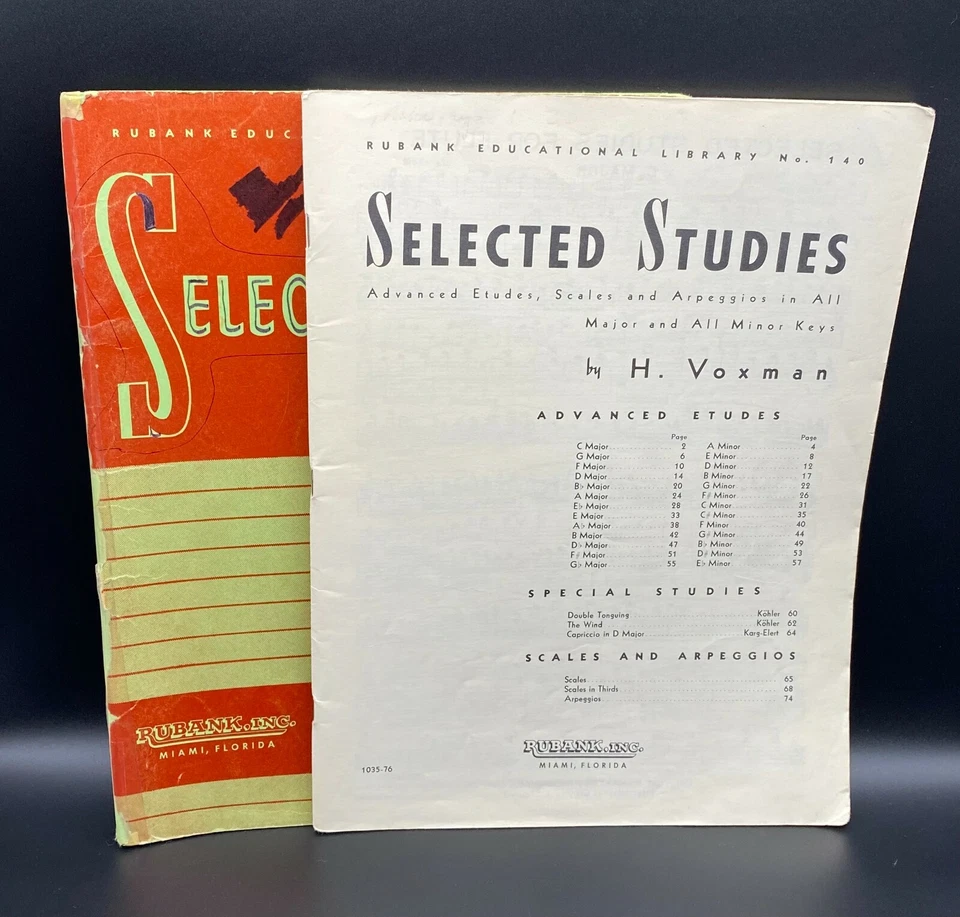 Rubank Estudios Seleccionados Para Flauta Partituras Nº 140 H Voxman De Colección Foto 2 de 4