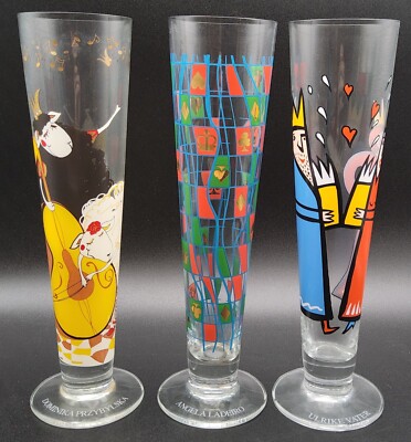 3 Ritzenhoff Pilsner Beer Artist Glasses: Przybylska, Ladeiro, Vater