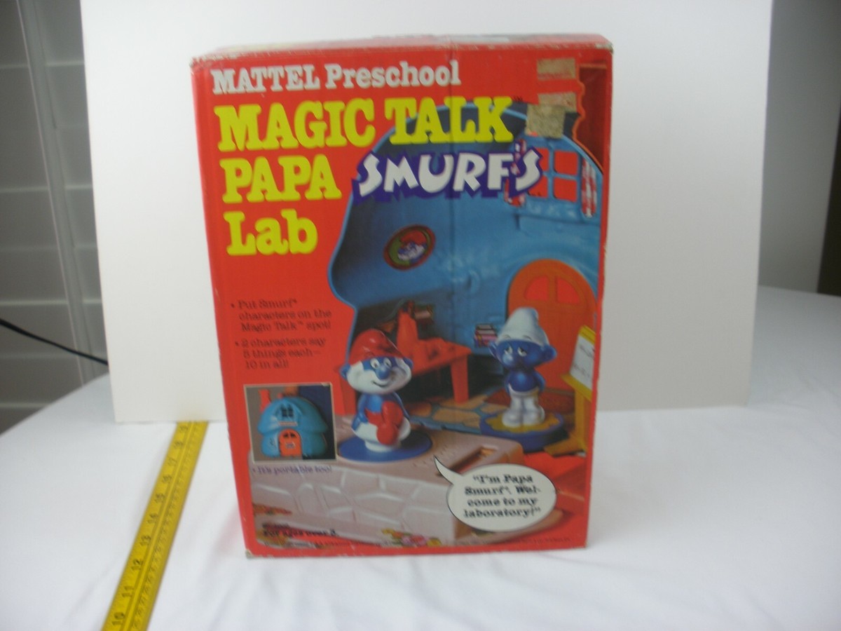 Magic Talk Pap Smurf's Lab 1982 Mattel in box w/ Smurfs | eBay