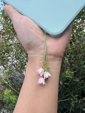 Lily Of The Valley Phone Charm, Flower Phone Charm, Keychain Charm, Bag Charm