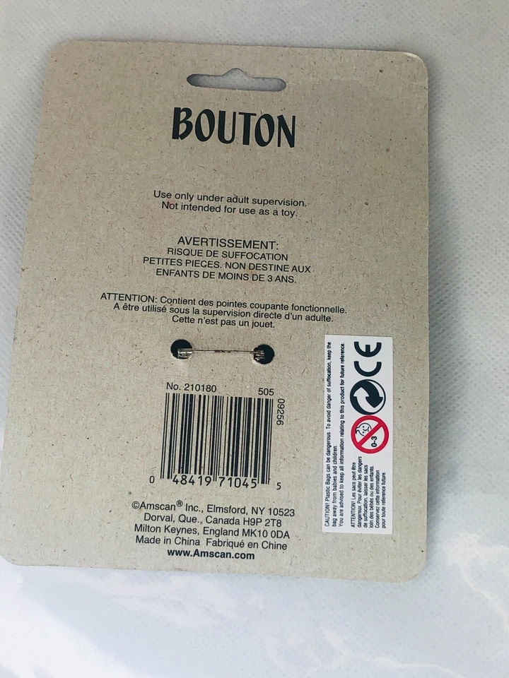 Insignia Botón Cumpleaños Niña Nuevo Sombrero Fiesta Grande Amscan Foto 2 de 4