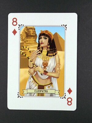 1 x Spielkarte Kleopatra Königin von Ägypten 8 der Diamanten WH