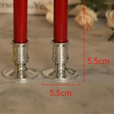 2Pcs Single Straight Taper Candle Stick Holders Table Candles Party Decor