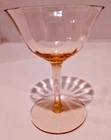 VTG Tiffin Pink Optic Sherbet /Champagne Glass/Stem 14196~4 3/4"~EUC