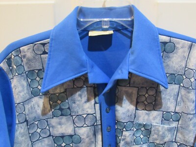 Vintage King Louie brand 1970's Knit Bowling shirt men's size