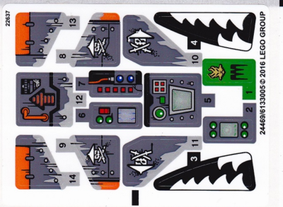 その他 u NEW LEGO - Sticker - Ninjago - Sky Shark - Set 70601 | eBay