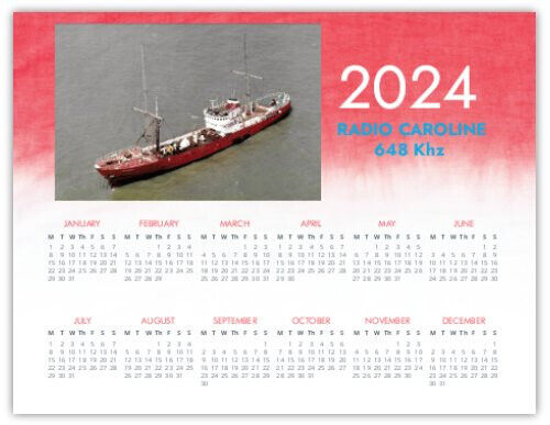 Radio Caroline 2024 Fridge Magnet Calendar - Picture 1 of 1