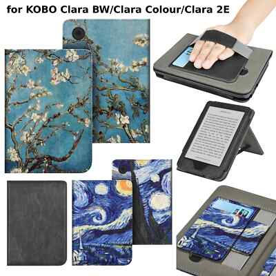 For Kobo Clara BW / Colour/ 2E Case with Hand Strap Stand Holder