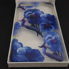 Akna Phone Case Suitable for iPhone 7 Plus Plastic Clear Blue Glowing Floral