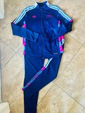 ADIDAS Humanrace Pharrell Williams Limited Edition Track Set Blue/Pink SZ XS