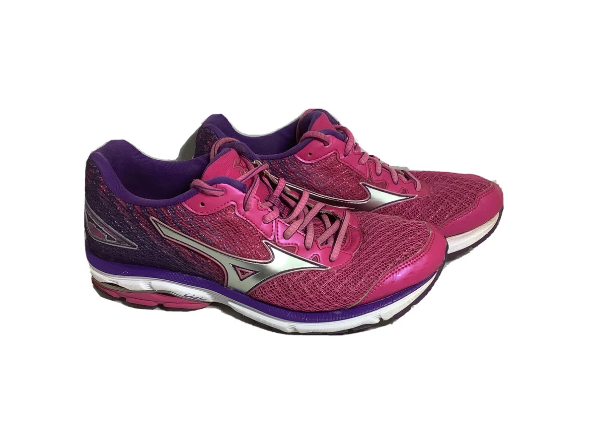 Mizuno Wave Rider 19 Women s Size 8.5 Pink Purple Running Shoes J1GD160303