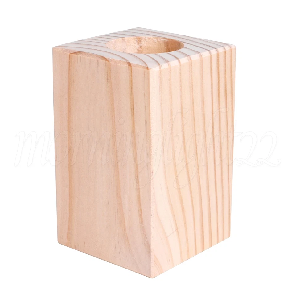 Wooden Square Sofa Bed Risers Furniture Legs for Home Office 100x50mm Set of 4 - Image 4 of 4