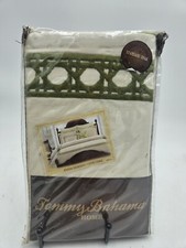 New Tommy Bahama Bedding Embroidered Cane Lime Standard Sham Green 100 Cotton