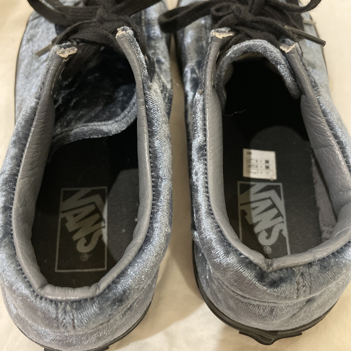 Vans Old Skool Off The Wall Crushed Velvet 721278 Shoes Unisex Men’s 7 Women’s 8 Vans Old Skool Off The Wall Crushed Blue Velvet 721278 Shoes  main image 2