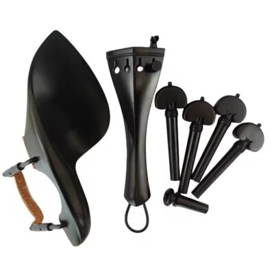 High quality whole set Violin Parts Ebony 4/4, chin rest Tailpiece pegs endpin