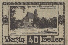 40 HELLER 1920 City of HAIDERSHofEN Lower AUSTRIA Notgeld #PD624.U