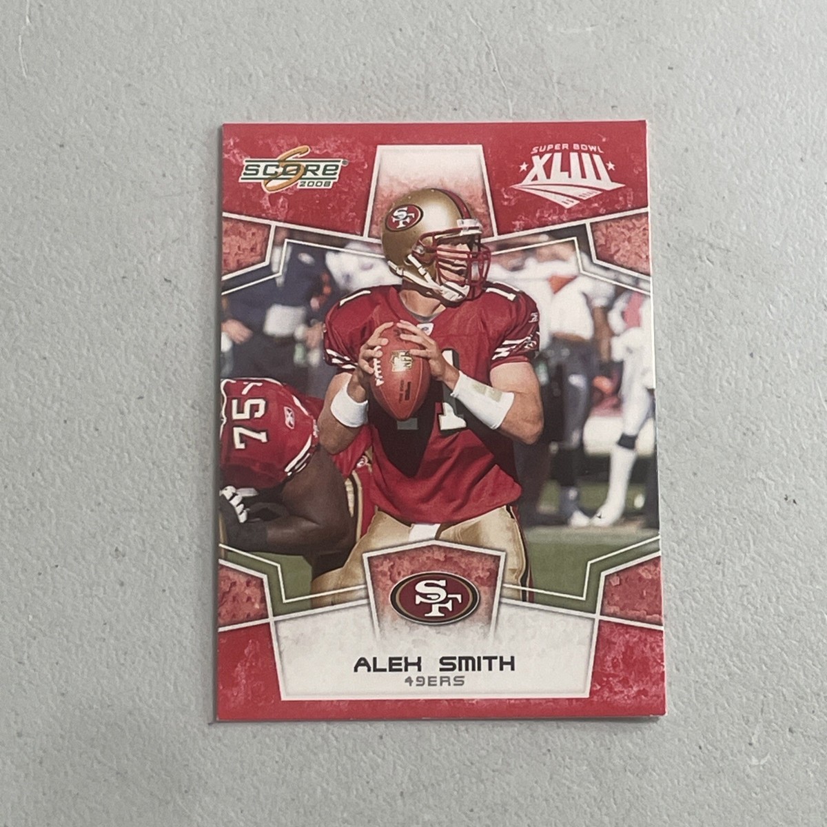 2008 Score Football Red #270 Alex Smith Super Bowl XLIII
