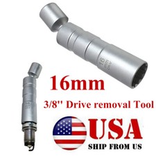 Short High Strength Socket Wrench 3/8 Drive 16MM Spark Plug Socket Removal Tool