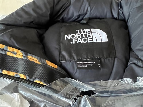 NE THE NORTH FACE 1996 RETRO NUPTSE 700 DOWN PUFFER JACKET BLACK LEOPARD PRINT S - Picture 5 of 7