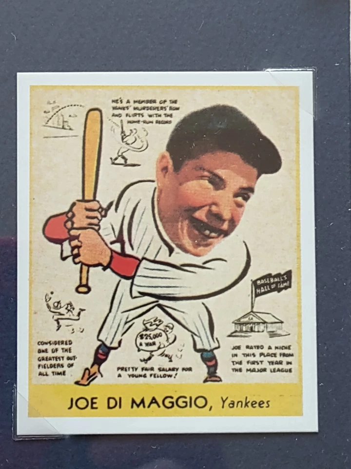 Chicle de béisbol Joe DiMaggio Goudey reimpresión con licencia enmarcado con soporte de colección Foto 2 de 4