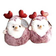 NEW FAO Schwarz Valentines Red Hedgehogs 8" Heart Headband Plush Stuffed Animal