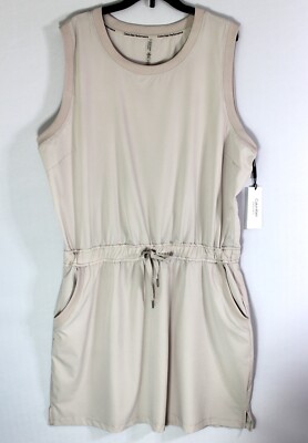 CALVIN KLEIN Performance Dress Pockets Size XXL Beige Retail $79.50