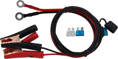 6Ft/1.8M 16 AWG Extension Cord Eyelet Terminal with Battery Clamp 12V/ 24V Batte