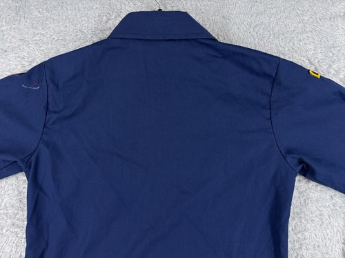 VINTAGE Boy Scouts of America Shirt Youth 14 Blue Long Sleeve Cub USA Polyester - Picture 13 of 14