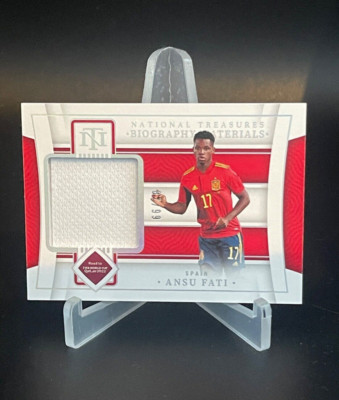 2022 National Treasures - FIFA WC - ANSU FATI *MATERIALS - PLAYER WORN* #/99