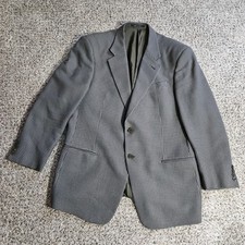 ARMANI COLLEZIONI Made in Italy Wool  Silk Nailhead Suit Jacket Size 44r