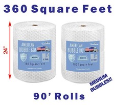 24" Medium 5/16 American Bubble Boy Bubble Wrap - 360 Square feet