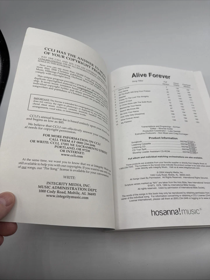 Travis Cottrell Alive Forever Song Book - Piano, Vocal, Guitar Hosanna! Music - Image 4 of 4