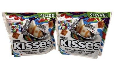 2x Packs HERSHEY'S KISSES Cinnamon Toast Crunch Flavored Candy  9oz Bags 03/2026