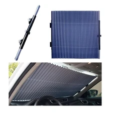27.6"×60" Car Retractable Windshield Sun Shade Protector Blocks 99% UV Rays USA
