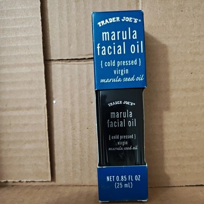 2 x Trader Joe's Virgin Marula Facial Oil {Cold Pressed}   NEW IN BOX .85 FL OZ
