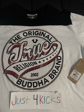 New Mens True Religion Football T Shirt White/Black 2XL NWT 100% Authentic
