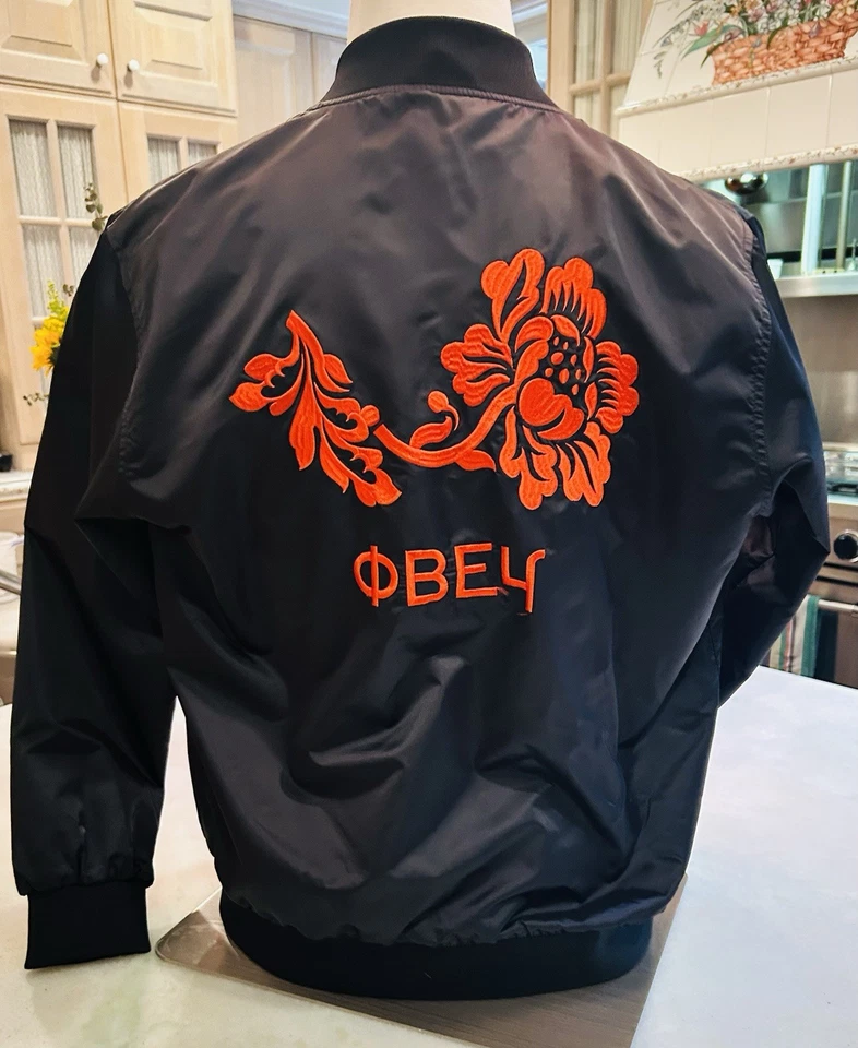OBEY Bomber Satin Jacket Flower Graphic Embroidered Black Size Large Rare Red - Image 2 of 4