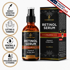 Retinol Serum Hyaluronic Acid Vitamin A E C Aloe Vera Anti-aging For Face 2oz