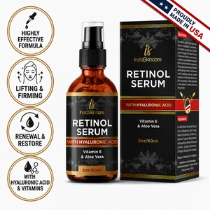 Retinol Serum Hyaluronic Acid Vitamin A E C Aloe Vera Anti-aging For Face 2oz
