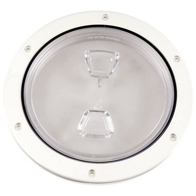 Screw Deck Plate 6'' WHT/CLR CNTR