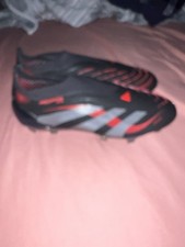 Adidas Predator Elite Laceless FG - Black Red US M 6.5 ID3874 Read Description