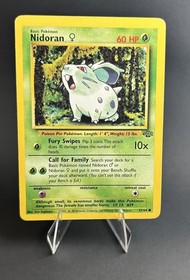 Nidoran JUNGLE Base set POKEKON TCG [MP] VINTAGE ENGLISH